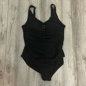 Kona Sol 20W women’s black one piece bathing suit